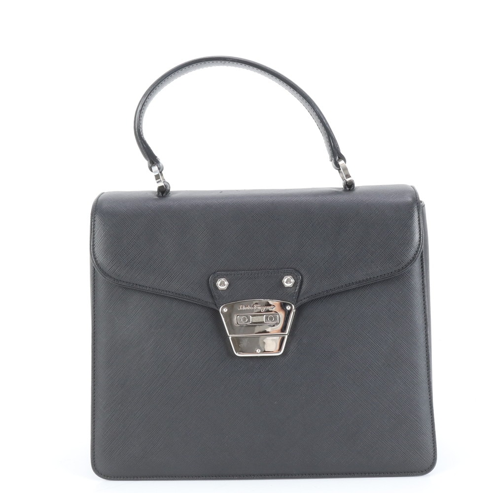 ■美品 サルヴァトーレフェラガモ トップハンドルハンドバッグ レザー