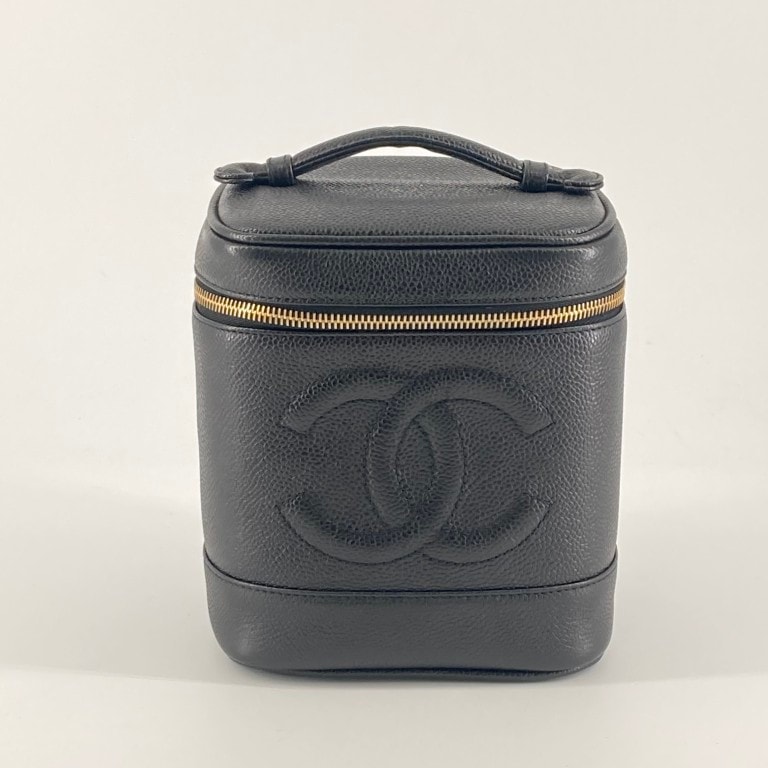 CHANEL(シャネル) バニティ キャビアスキン ハンドバッグ A01998 ブラック