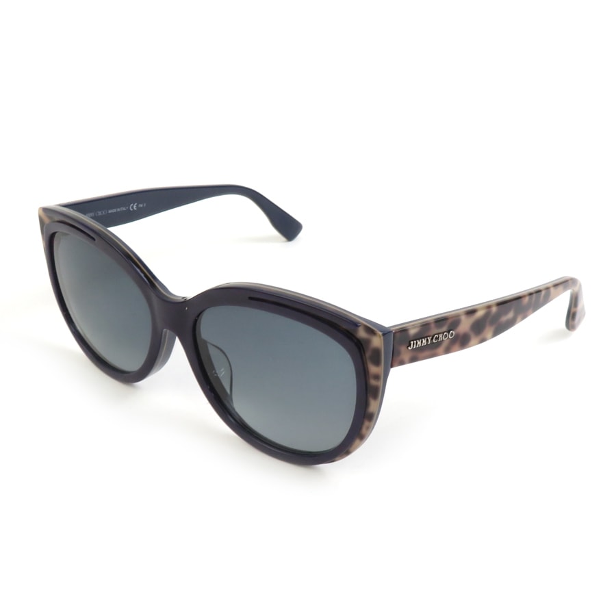 ジミーチュウ JIMMY CHOO サングラス プラスチック ネイビー×ブラウン系 レディース【中古】 h31348a
