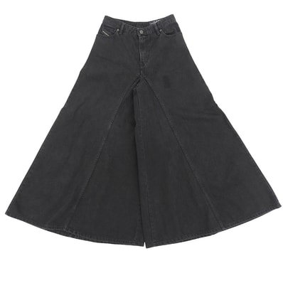 ディーゼル D-SPRITZZ コットン ブーツカット フレアデニムパンツ ボトムス レディース ブラック W23-L30 W23-L30