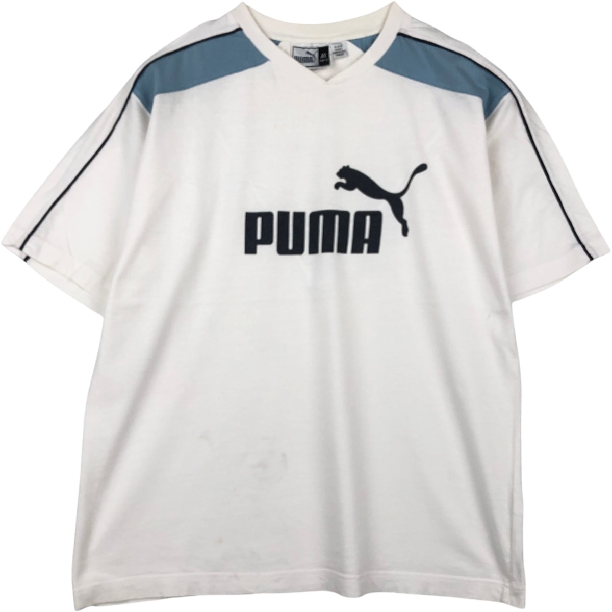 古着 90~00年代 プーマ PUMA Vネック ロゴプリントTシャツ メンズXL相当 ヴィンテージ/eaa638787