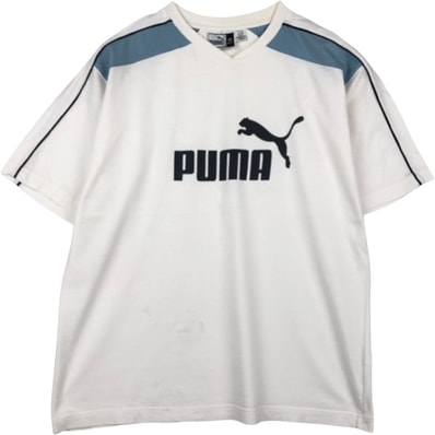 古着 90~00年代 プーマ PUMA Vネック ロゴプリントTシャツ メンズXL相当 ヴィンテージ/eaa638787