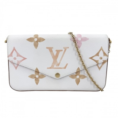LOUIS VUITTON ルイヴィトン ショルダーバッグ モノグラムアンプラント ポシェットフェリシー バイザプール チェーンウォレット M82520 ホワイト 白 ピンク ゴールド金具 レディース【中古品】