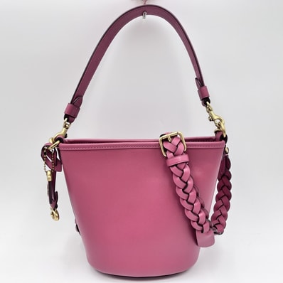 COACH(コーチ)ダコタ バケット バッグ 16 ショルダーバッグ ハンドバッグ ピンク レザー ゴールド金具 2WAY 斜め掛け レディース 【中古】