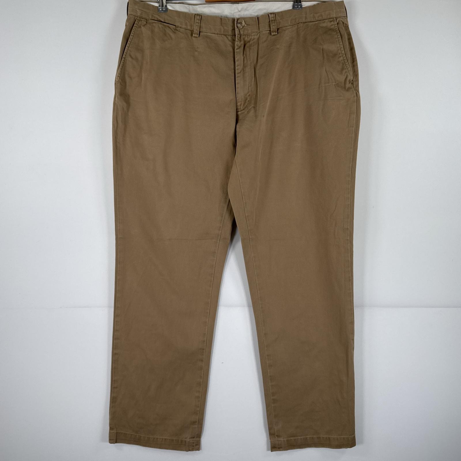 古着 ポロ・ラルフローレン POLO RALPH LAUREN チノパンツ ポロチノ ワンポイント スラックス 大きいサイズ w40 L32  ブラウン メンズ