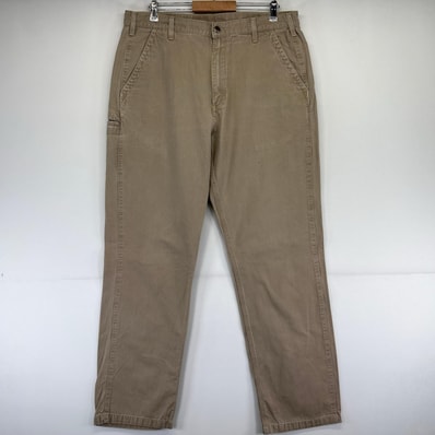 古着 カーハート Carhartt ダック パンツ ペインター サイドポケット ワンポイントロゴ 大きいサイズ w38×L36 ベージュ系 メンズ