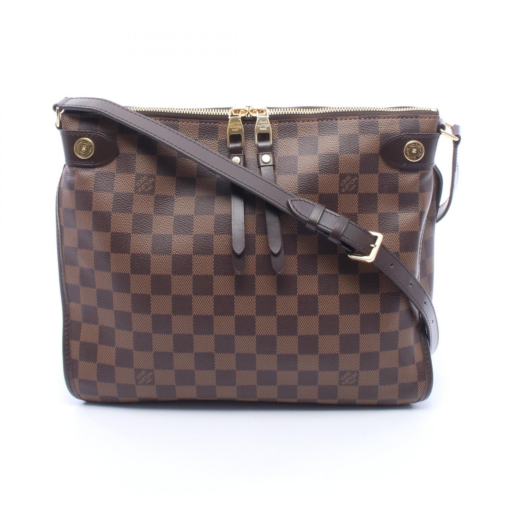 ルイ・ヴィトン LOUIS VUITTON ドゥオモ ショルダーバッグ バッグ PVCコーティングキャンバス レザー ダミエ エベヌ レディース ブラウン系 N41425 【中古】