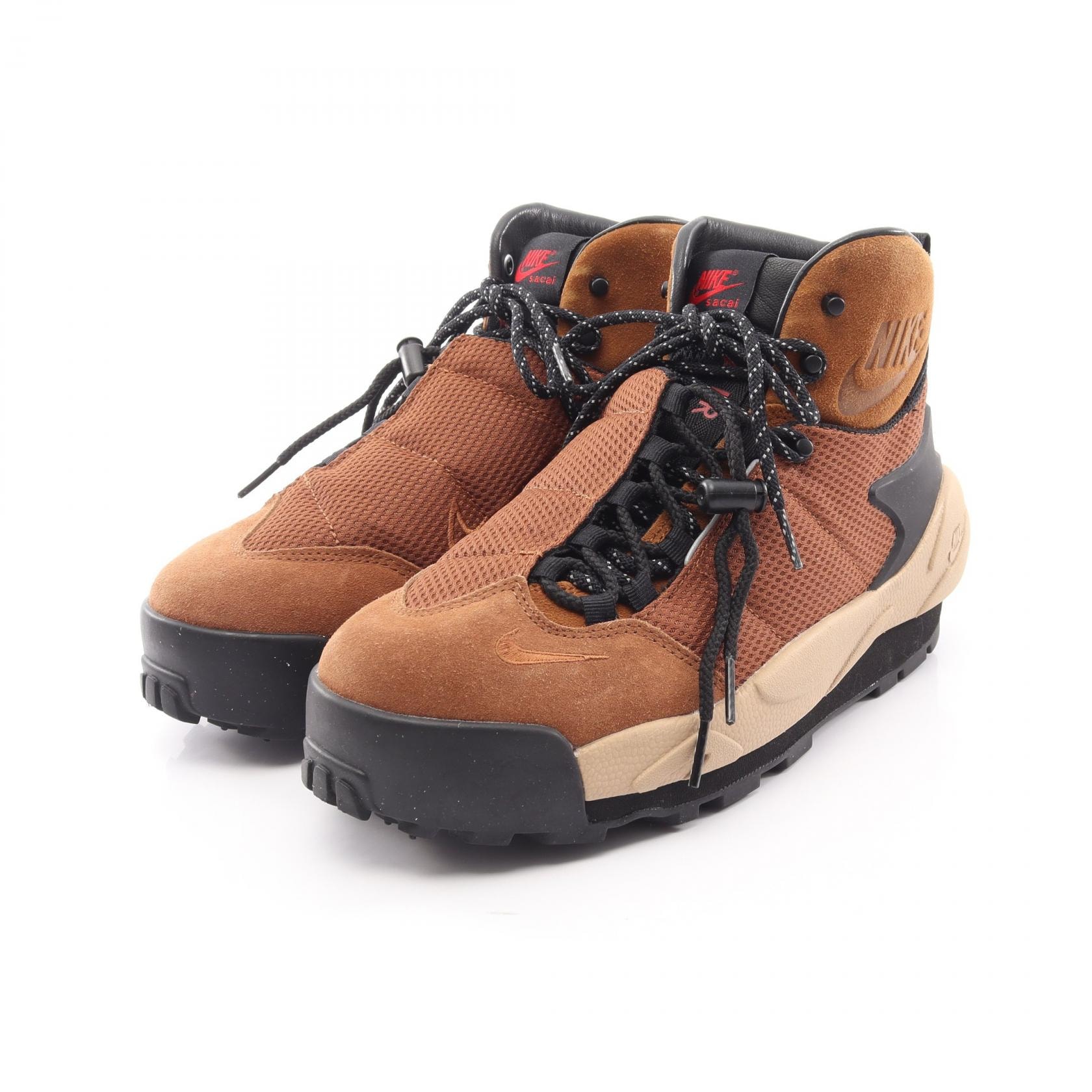 ナイキ NIKE NIKE × Sacai MAGMASCAPE SP スニーカー 靴 スウェード レザー メンズ ブラウン系 / ブラック系 【中古】