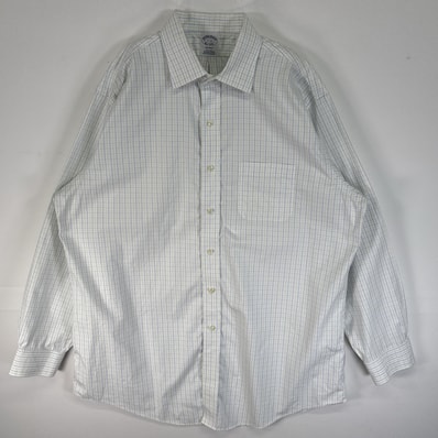 古着 90's/90年代 ブルックスブラザーズ Brooks Brothers 長袖シャツ チェック REGENT オックスフォード 胸ポケ 17-33 XL ホワイト マルチカラー メンズ
