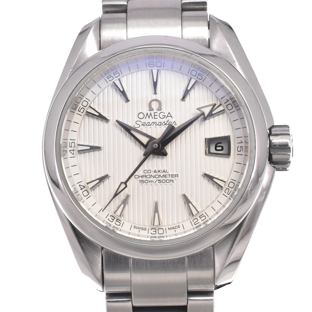 オメガ OMEGA 231.10.30.20.02.001 シーマスター シルバー 自動巻き レディース 美品 保証書付き 腕時計 L#150997