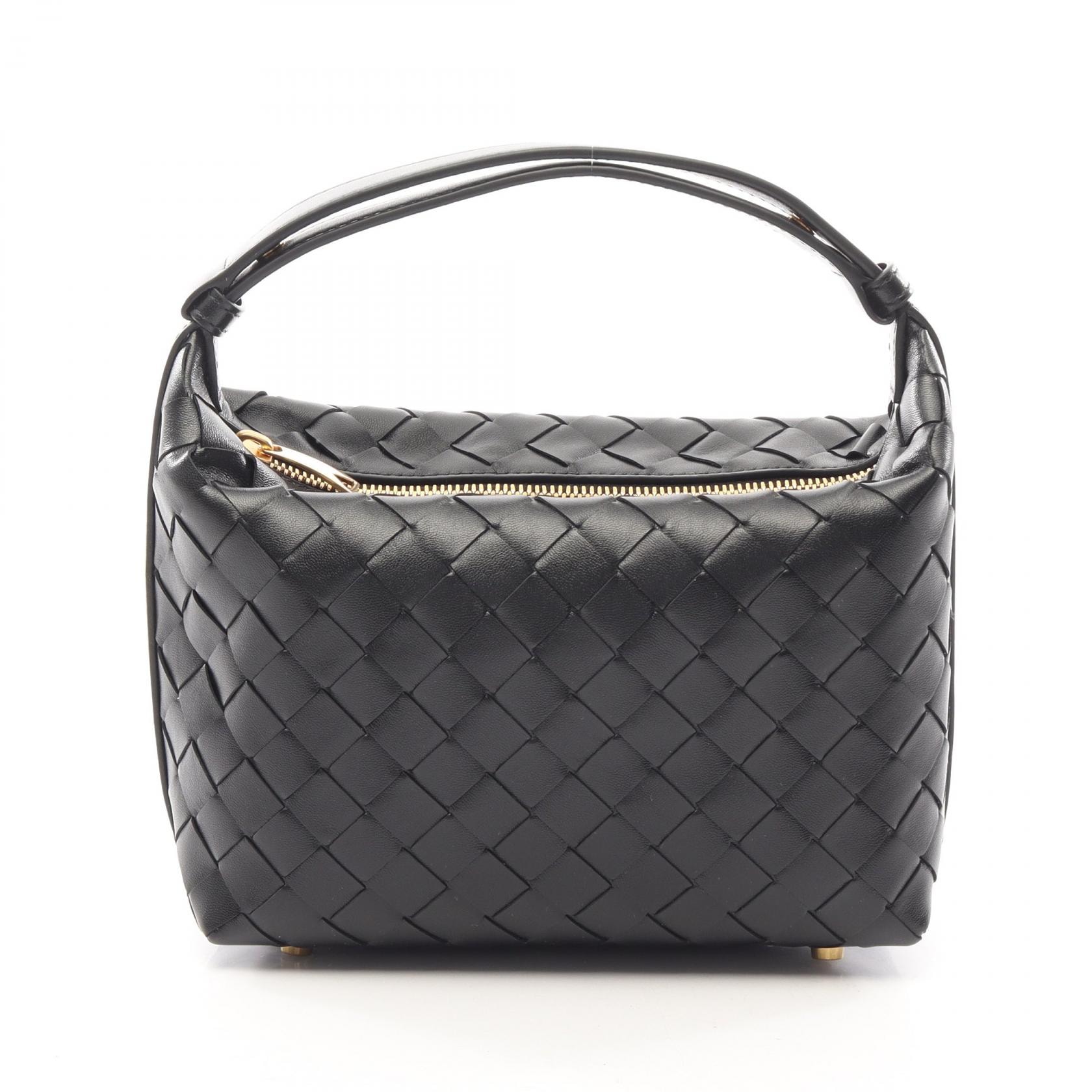 ボッテガヴェネタ BOTTEGA VENETA MINI WALLACE ミニ ウォレス イントレチャート ハンドバッグ バッグ レザー レディース ブラック系 754443V3IV18425 【新品】