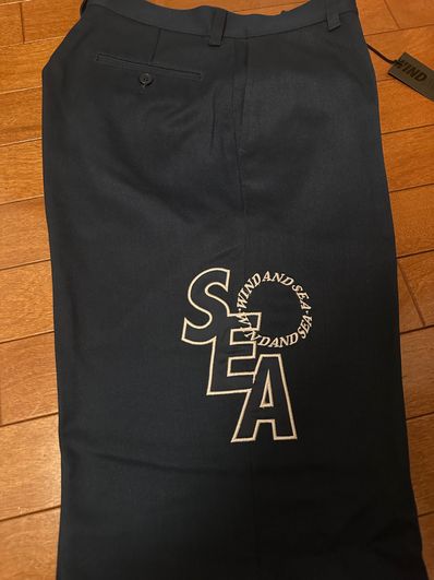 新品未使用】WIND AND SEA x MLB Slacksパンツ NAVY