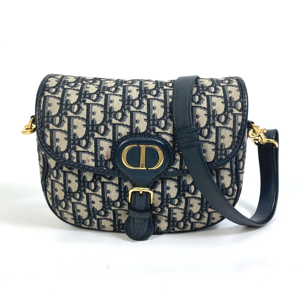 ディオール Dior ボビー BOBBY M9319UTZQ オブリーク 斜め掛け ポシェット カバン ショルダーバッグ キャンバス/レザー ネイビー