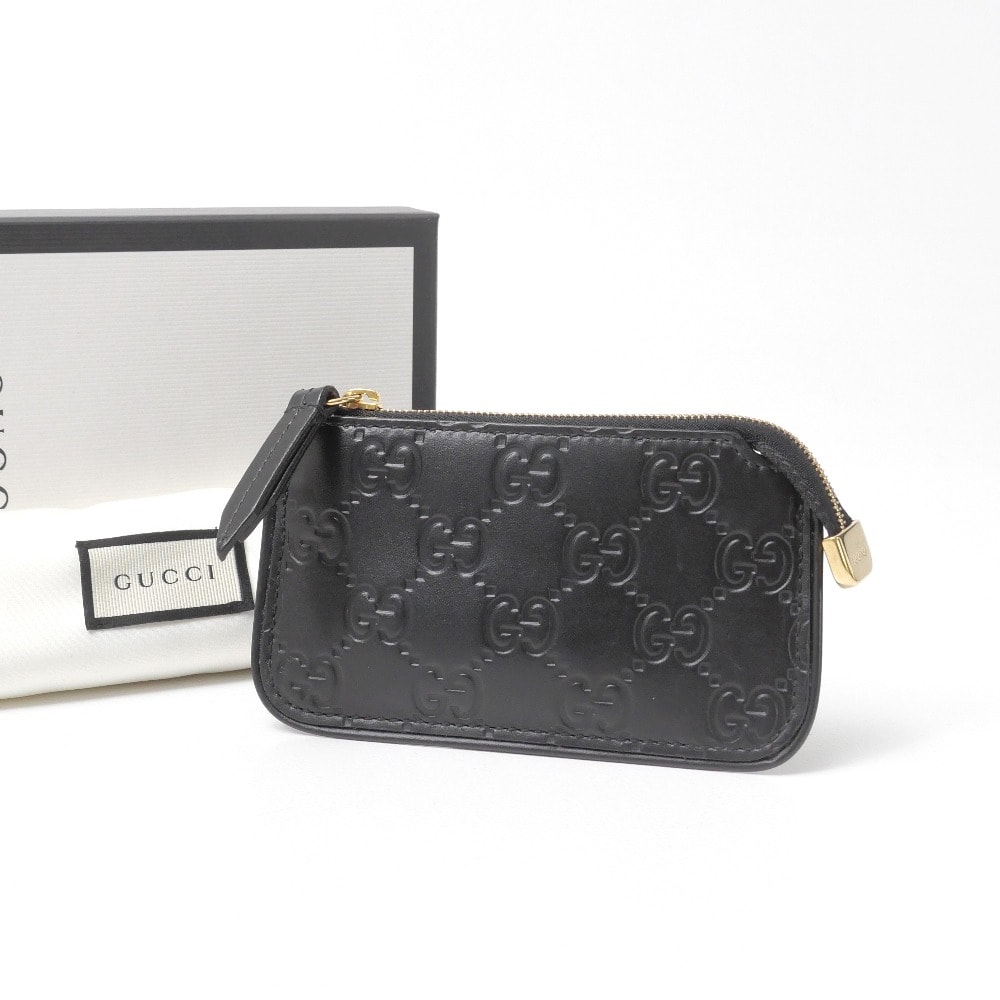 ■美品■GUCCI グッチ シマ キーケース GGエンブレム コインケース 小銭入れ イタリア製 ブランド古着【中古】20260625/RA9932