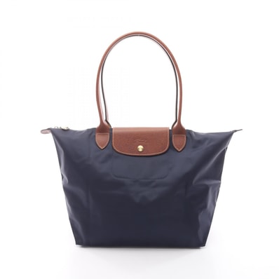 ロンシャン Longchamp ル プリアージュ オリジナル L トートバッグ バッグ キャンバス レザー レディース ネイビー系 / ブラウン系 L1899089P68 【新品】