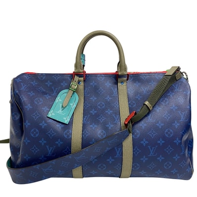 ルイヴィトン LOUIS VUITTON ボストンバッグ モノグラムパシフィック キーポル バンドリエール45 M43855 ブルー
