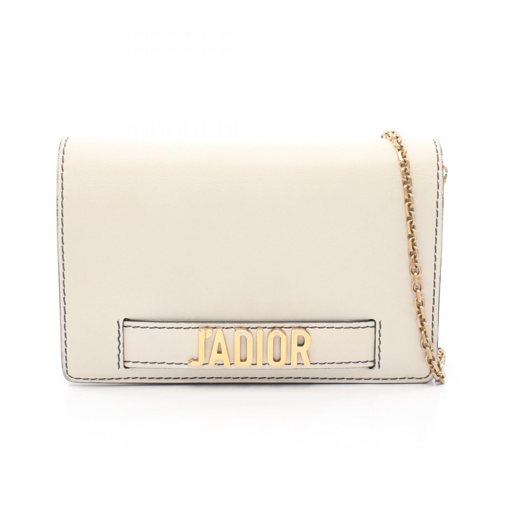 ディオール Dior J'ADIOR ジャディオール ショルダーバッグ バッグ レザー レディース ホワイト系 【中古】