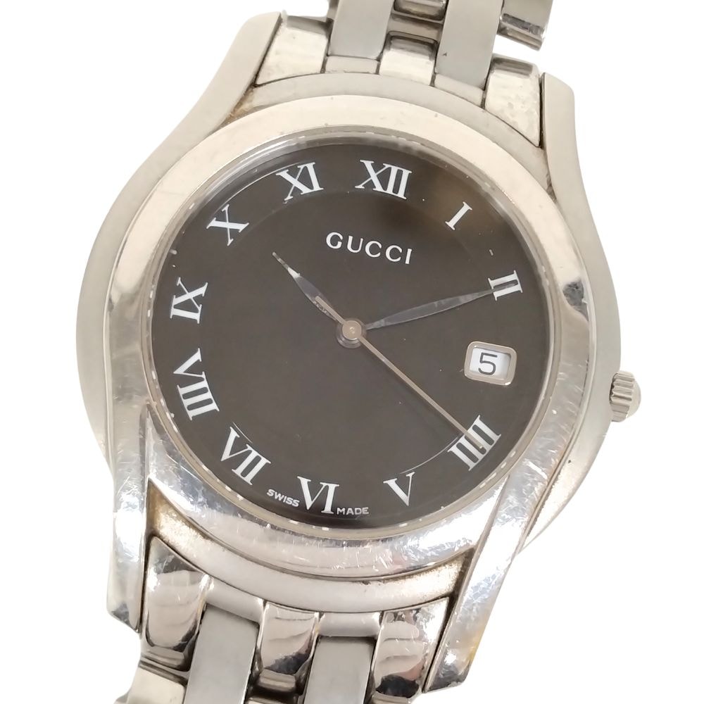 GUCCI グッチ 5500M Gクラス 黒文字盤 クォーツ メンズ 腕時計 正規品 / C553