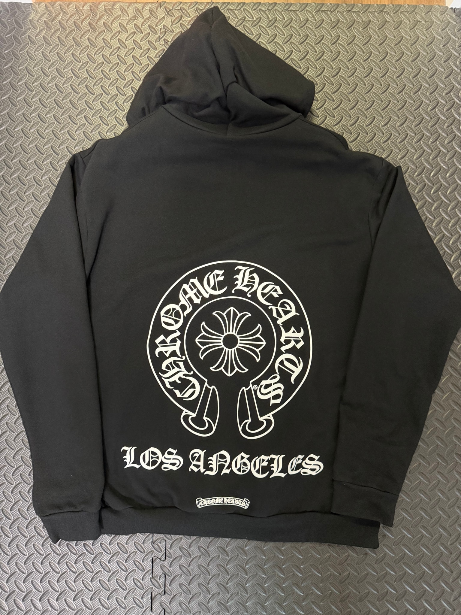 Chrome Hearts Back Horseshoe Zip Up Hoodie Los Angeles Exclusive "Black"