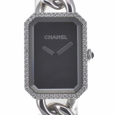 値下 シャネル CHANEL H3254 プルミエール ダイヤ ベゼル クォーツ レディース 箱・保証書付き □#141058