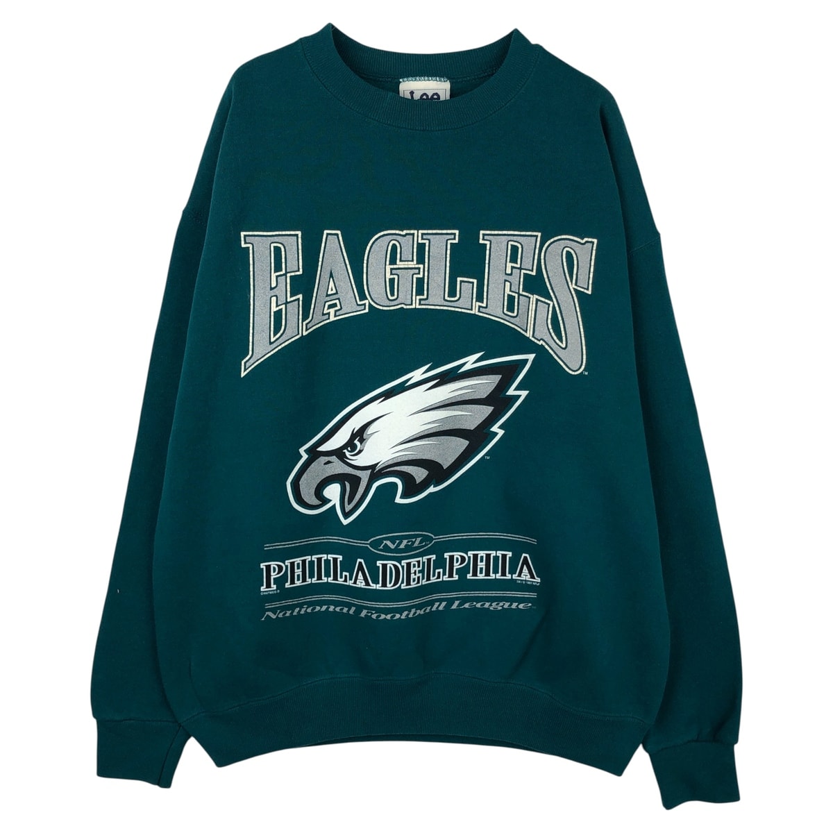 古着 90年代 リー Lee SPORT NFL PHILADELPHIA EAGLES フィラデルフィアイーグルス プリントスウェットシャツ トレーナー USA製 メンズL相当 ヴィンテージ/eaa612209