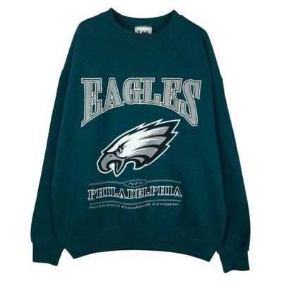 古着 90年代 リー Lee SPORT NFL PHILADELPHIA EAGLES フィラデルフィアイーグルス プリントスウェットシャツ トレーナー USA製 メンズL相当 ヴィンテージ/eaa612209