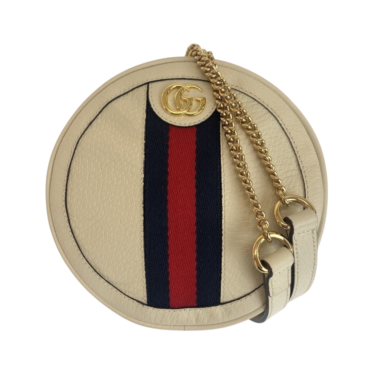 美品 GUCCI グッチ オフィディア ホワイト ゴールド金具 レザー リュック・デイパック 505598 【中古】