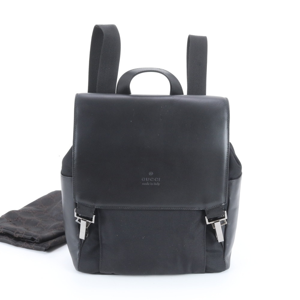 ■極美品 グッチ003 0233 リュックサック レザー×ナイロン