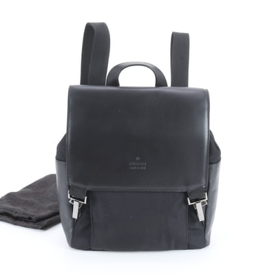 ■極美品 グッチ003 0233 リュックサック レザー×ナイロン