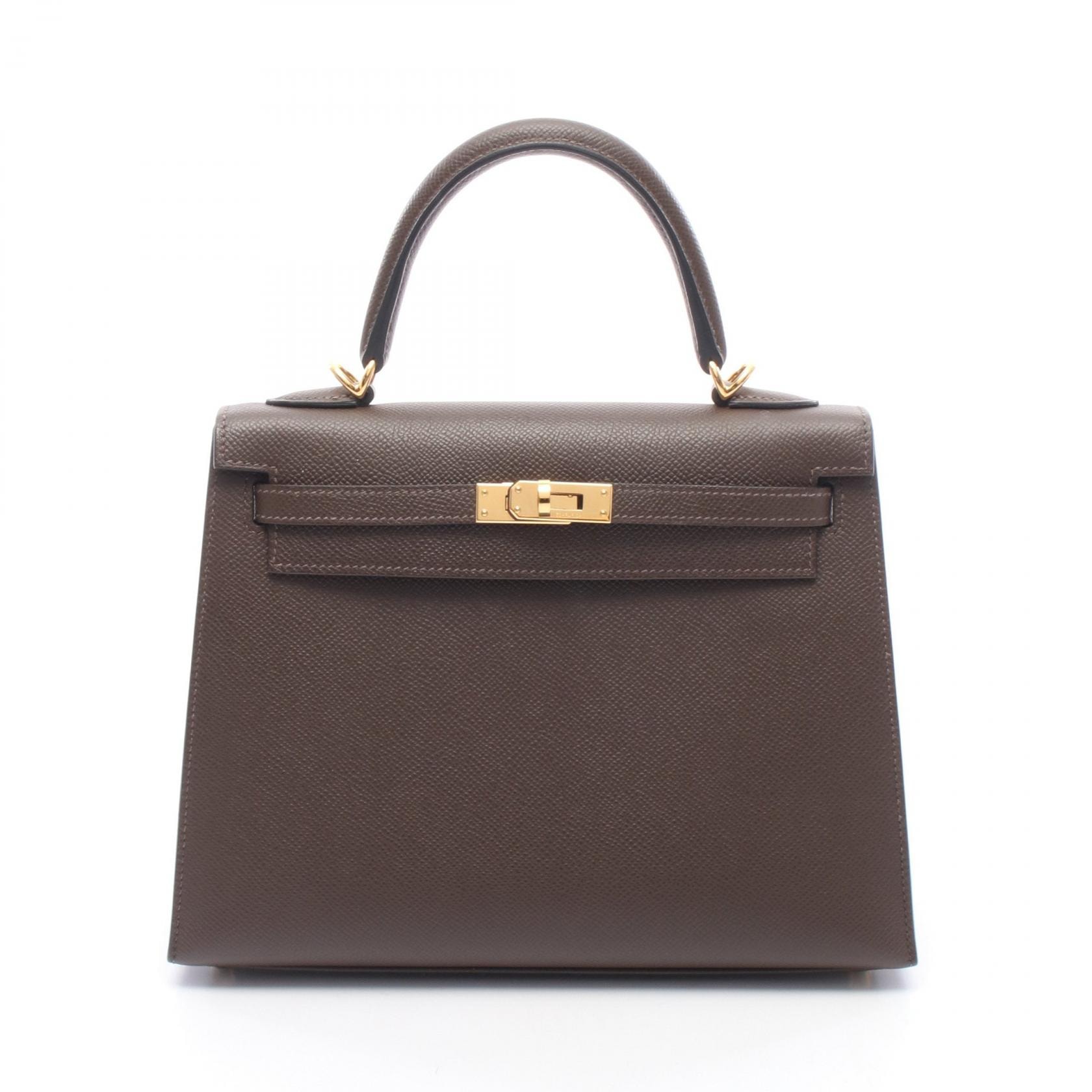 エルメス HERMES ケリー25 ショコラ 外縫い 2WAY ハンドバッグ バッグ ヴォーエプソン ヴォーエプソン B刻印(2023年製造) レディース ブラウン系 【中古】