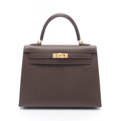 エルメス HERMES ケリー25 ショコラ 外縫い 2WAY ハンドバッグ バッグ ヴォーエプソン ヴォーエプソン B刻印(2023年製造) レディース ブラウン系 【中古】