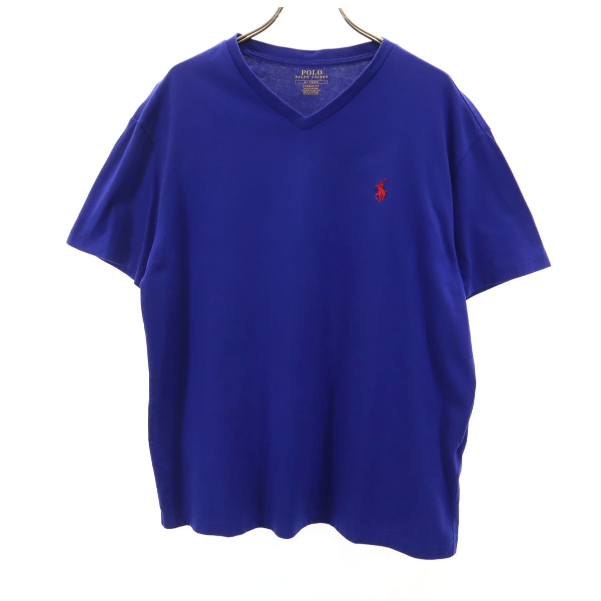 POLO RALPH LAUREN ポロラルフローレン 半袖 Vネック Tシャツ M 青紫 CLASSIC FIT