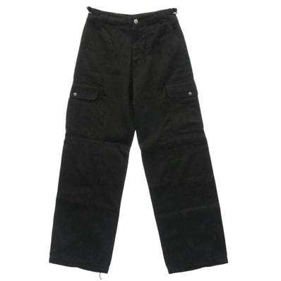CHROME HEARTS クロムハーツ(原本無) ヴァインダガー総柄 クロスボールボタン ダガージップフライ カーゴパンツ ブラック系【中古】