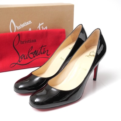 ■未使用品■Christian Louboutin クリスチャンルブタン MISS GENA 85 PATENT CALF パンプス サイズ37 1/2 エナメル ハイヒール 20260604/RA9633