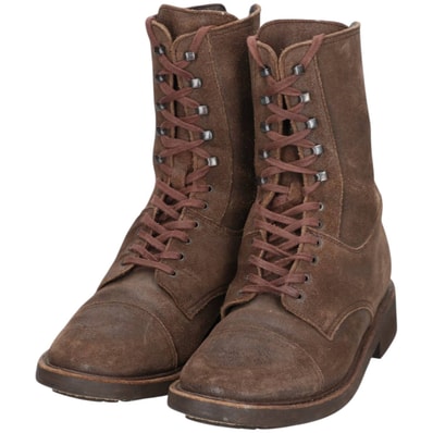 古着 パラブーツ PARA BOOT スエード ストレートチップ 編み上げブーツ フランス製 4K レディース22.5cm相当/saa014498