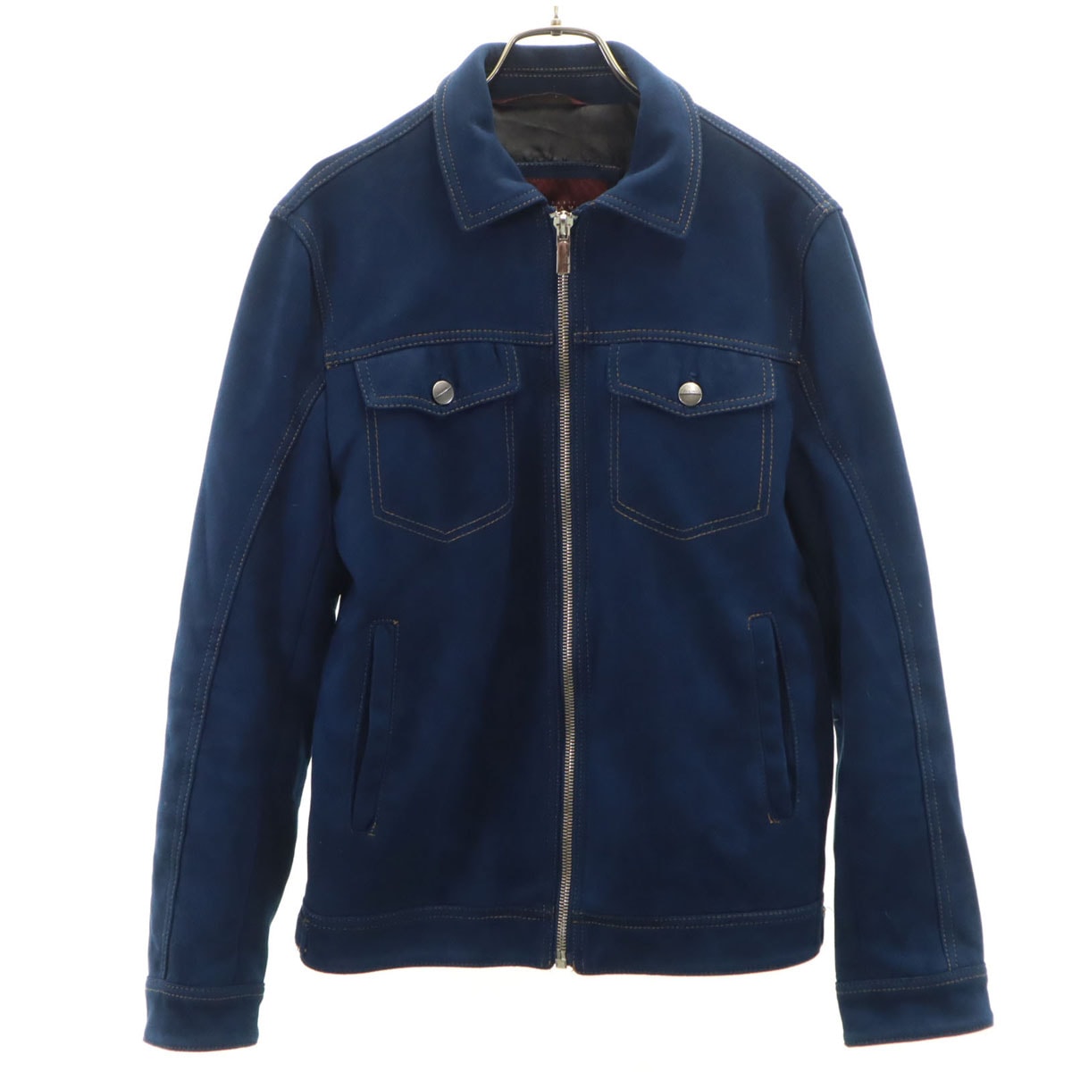 ZARA MAN ザラマン フェイクスエード ジャケット S ネイビー