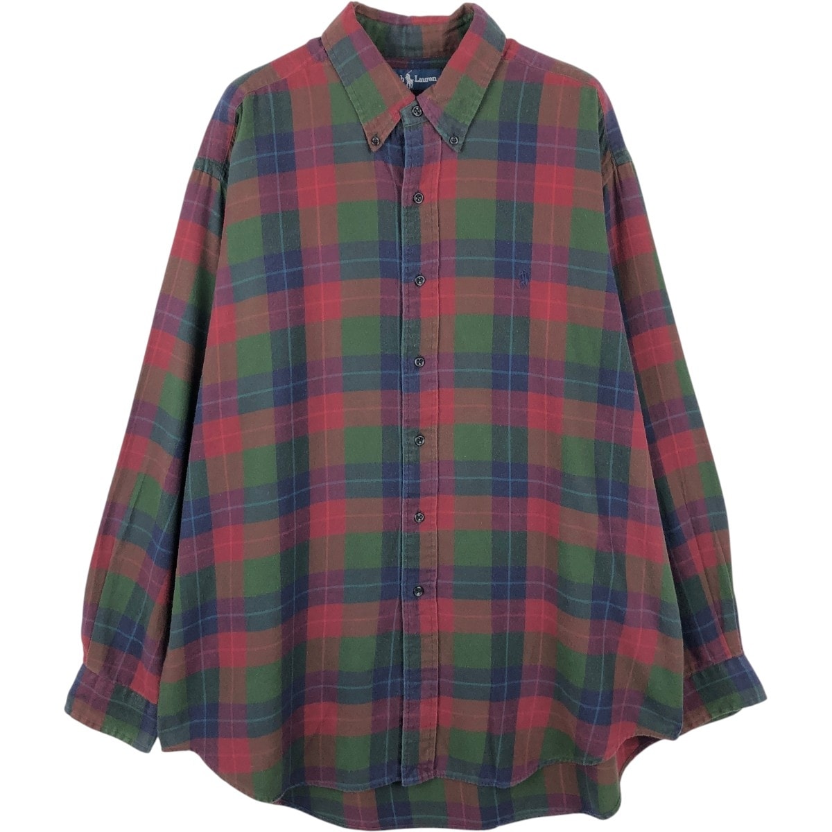 古着 ラルフローレン Ralph Lauren BLAKE 長袖 ボタンダウンチェックシャツ メンズL相当/eaa661327