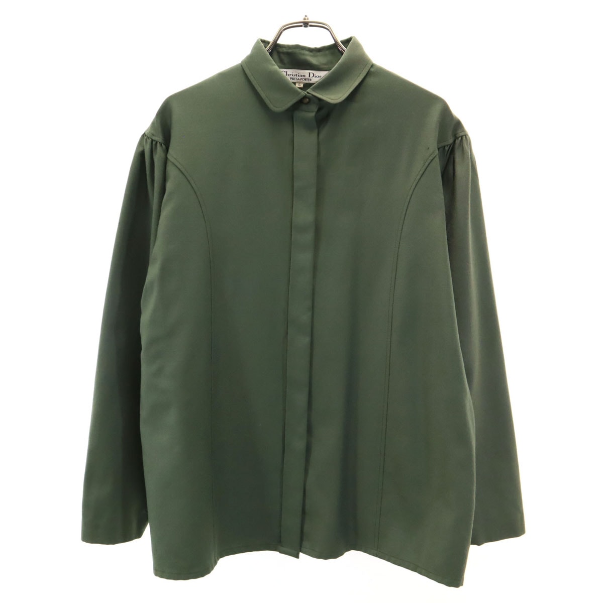 Christian Dior クリスチャンディオール 90s オールド 長袖 シャツ L カーキ