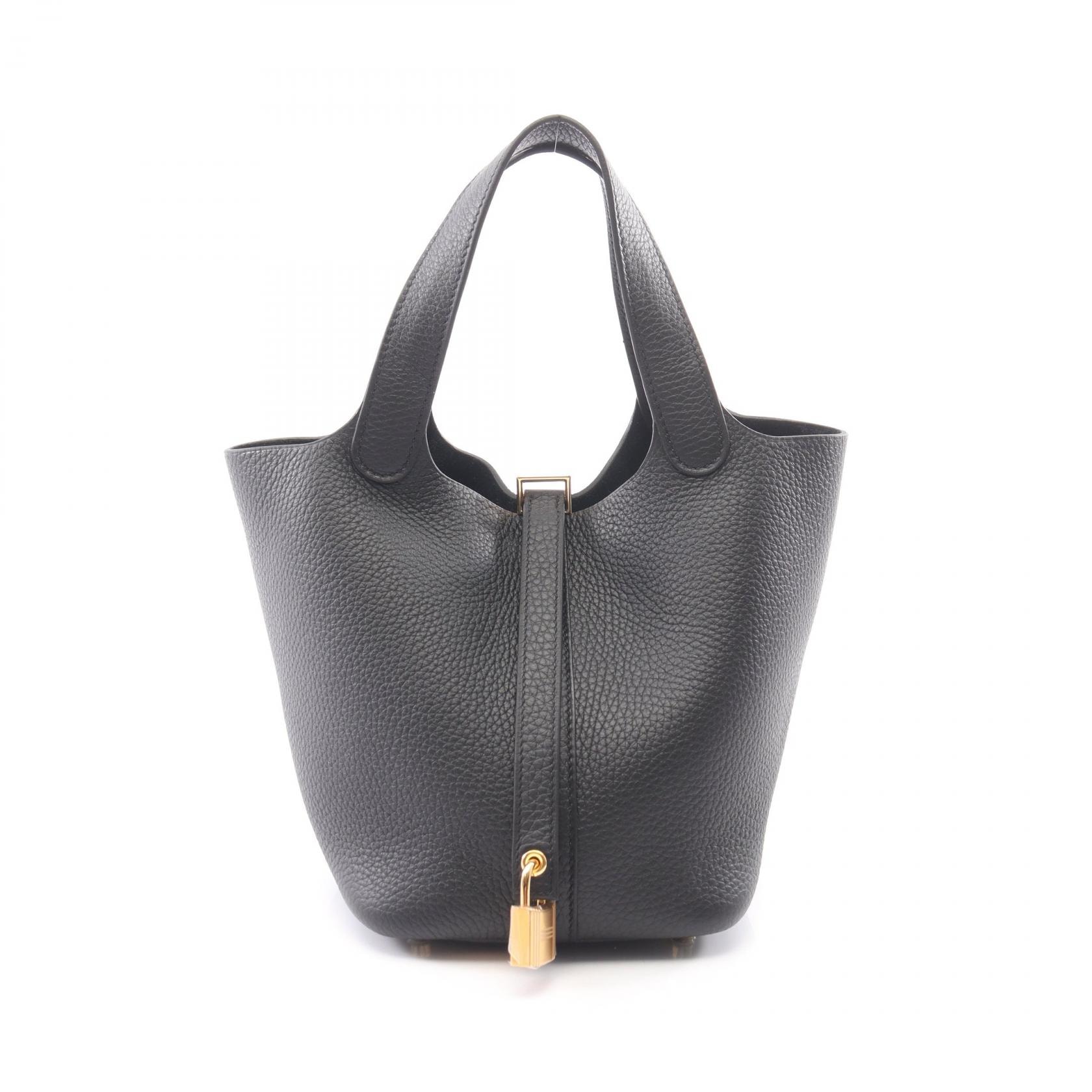 エルメス HERMES ピコタンロックPM ハンドバッグ バッグ レザー トリヨンクレマンス トリヨンクレマンス K刻印(2025年製造) レディース ブラック系 【中古】