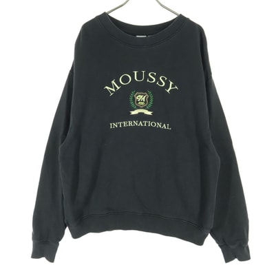 MOUSSY マウジー 長袖 スウェット F ブラック