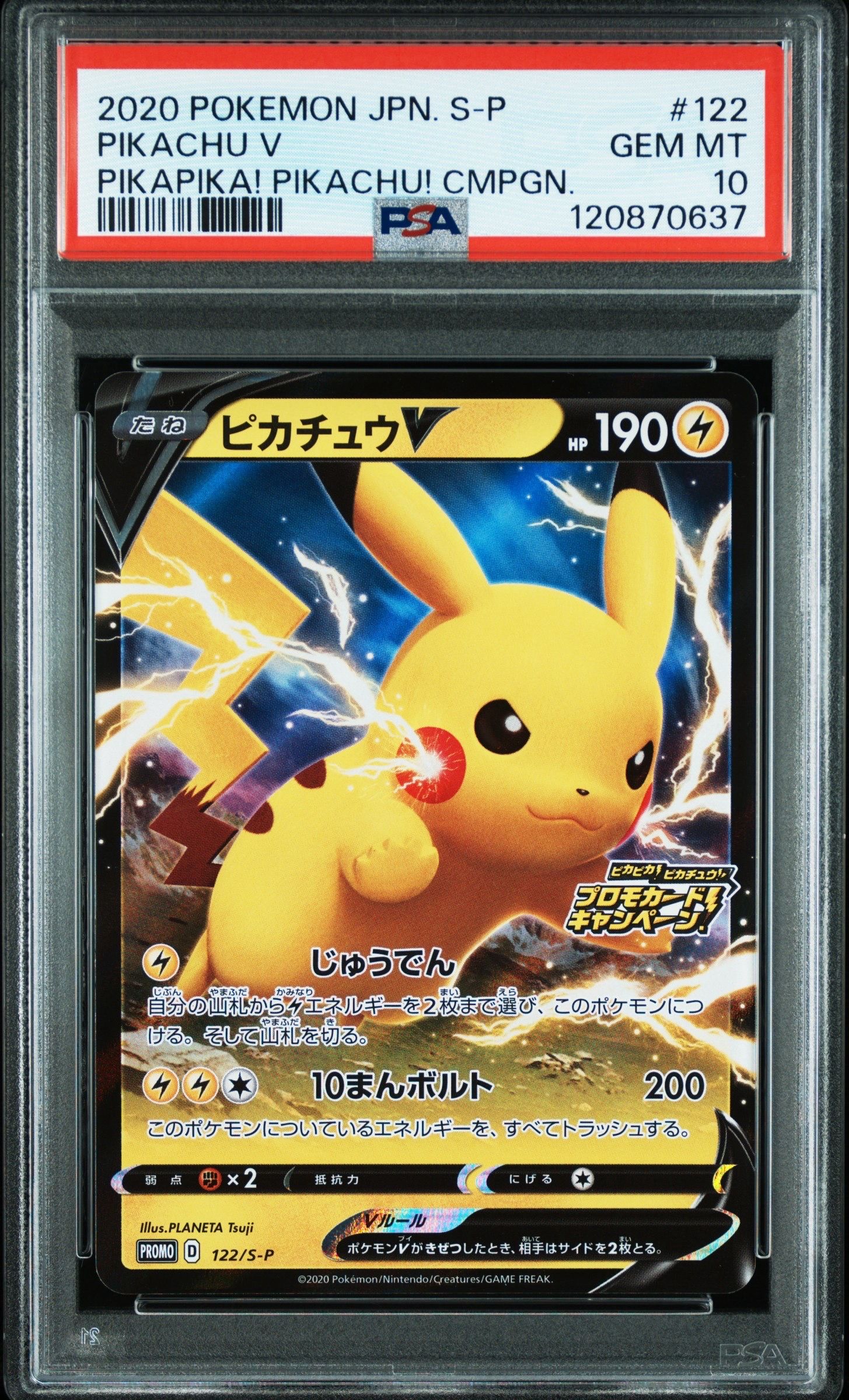 ピカチュウV: プロモ P [S-P 122](ピカピカ!ピカチュウ!プロモカードキャンペーン)