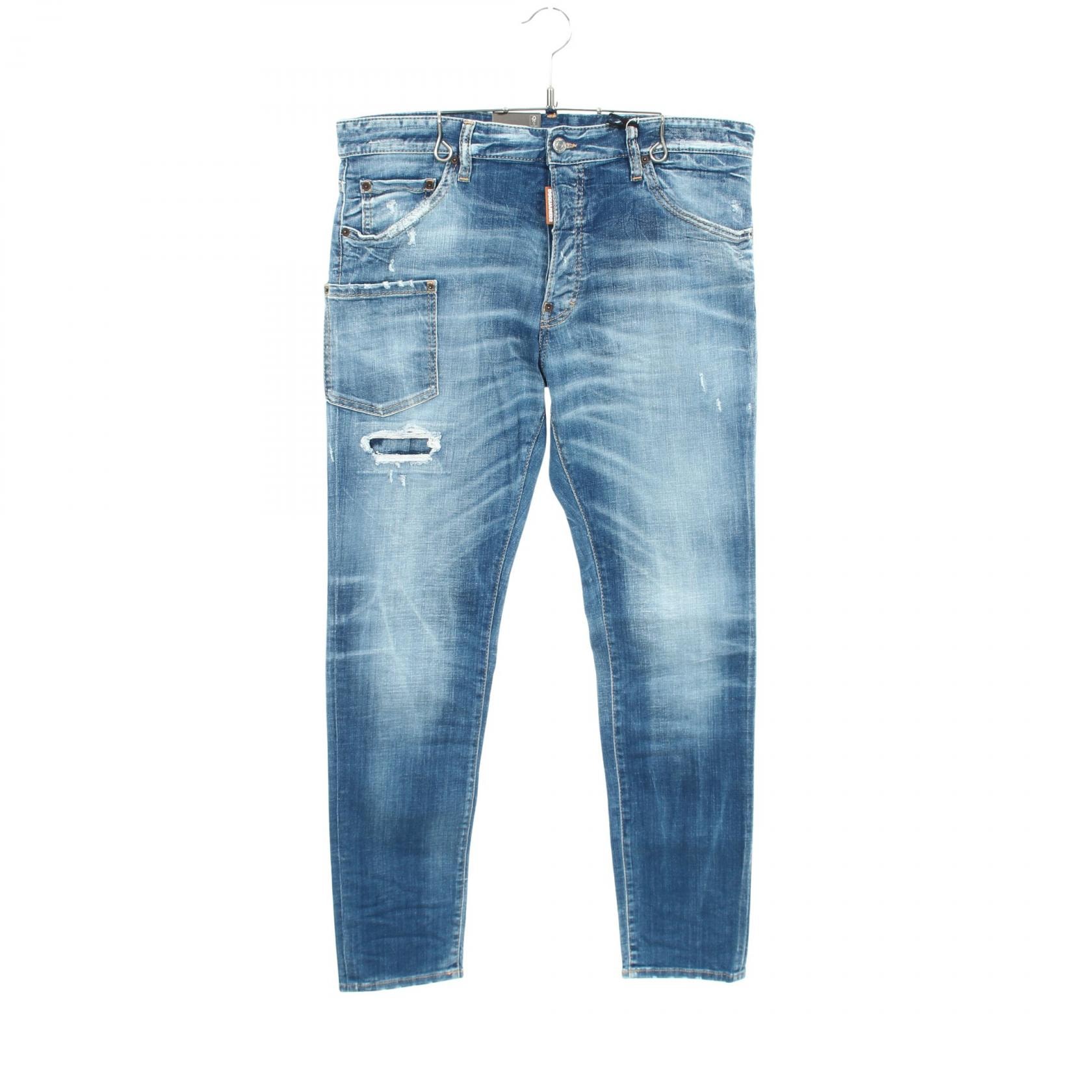 ディースクエアード DSQUARED2 COOL GUY JEAN ダメージ加工 デニムパンツ 衣料品 ボトムス コットン メンズ ネイビー系 【中古】