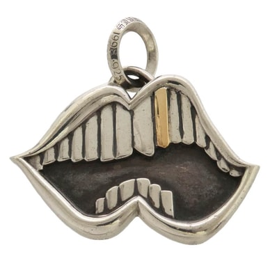 CHROME HEARTS クロムハーツ(原本無) 22Kコンビ PPO CHOMPER PENDANT チョンパー ペンダント トップ シルバー系【中古】