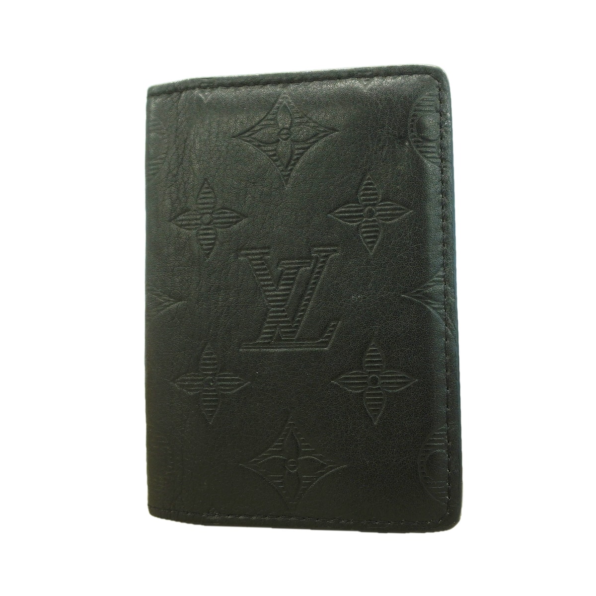 【6kc3326】ルイヴィトン カードケース モノグラム・シャドウ オーガナイザードゥポッシュ M62899 ブラック【中古】メンズ
