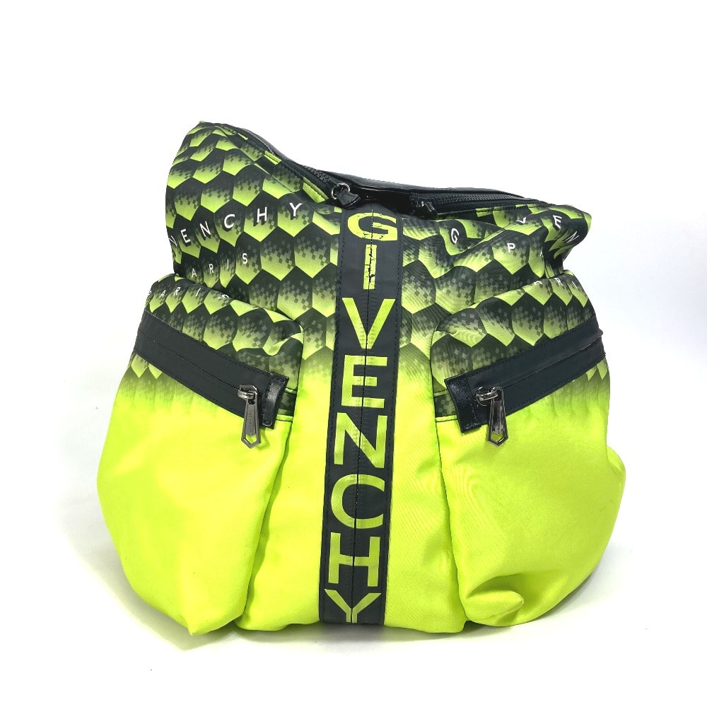 ジバンシィ GIVENCHY バックパック ロゴ カバン リュックサック ナイロン イエロー