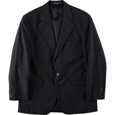 古着 ラルフローレン Ralph Lauren POLO UNIVERSITY CLUB ストライプ柄 ウールテーラードジャケット カナダ製 メンズL相当/eaa671536