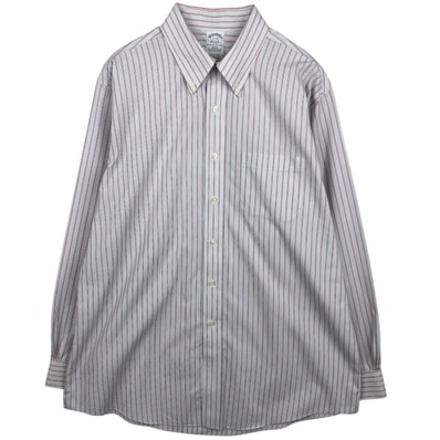 古着 ブルックスブラザーズ Brooks Brothers Est.1818 長袖 ボタンダウンストライプシャツ メンズXL相当/eaa632068