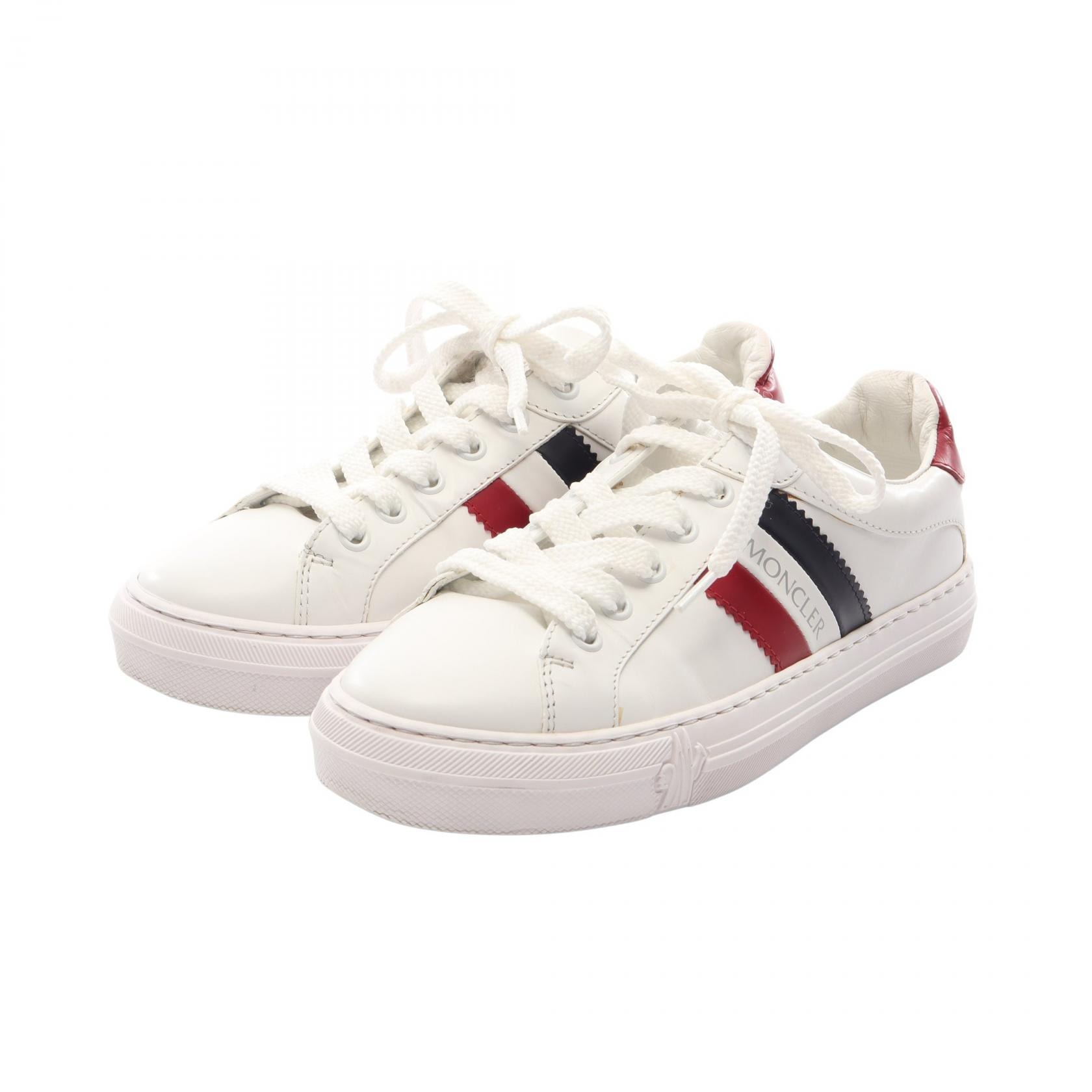 モンクレール MONCLER ARIEL スニーカー 靴 レザー レディース ホワイト系 【中古】