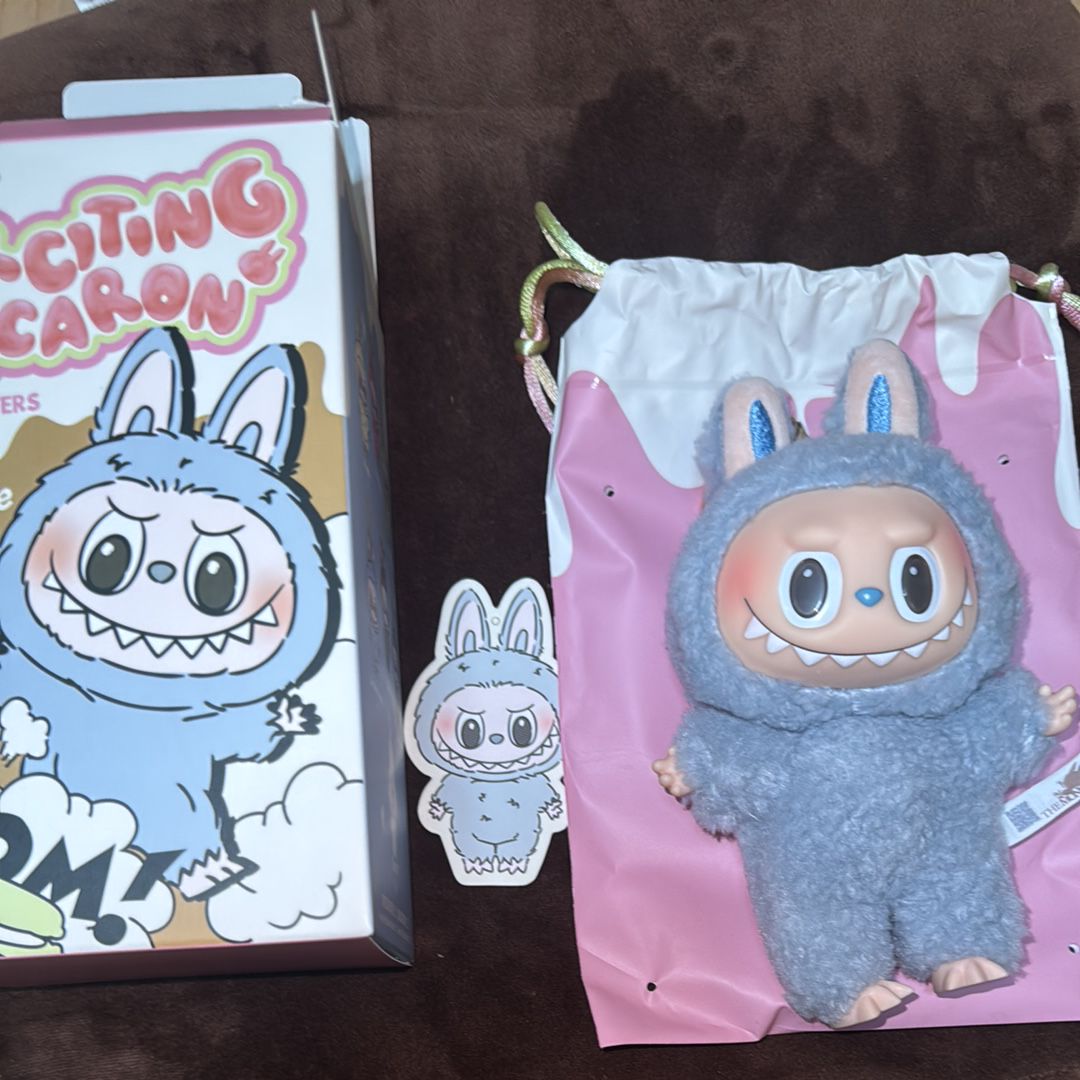 POP MART THE MONSTERS (LABUBU) Exciting Macaron Plush Series SEA SALT COCONUT