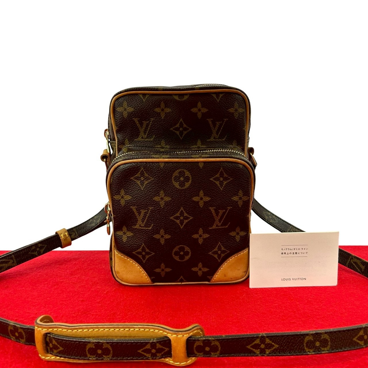 LOUIS VUITTON ルイヴィトン アマゾン モノグラム レザー PVC ショルダーバッグ ブラウン
 40040